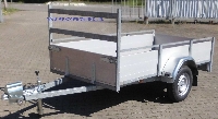 Aanhangwagen 250x129 cm binnenwerks ongeremd