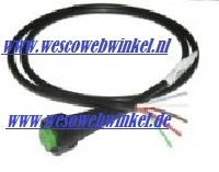Aspock 5 aderige kabel met connector groen met aftakking platte dc kabel