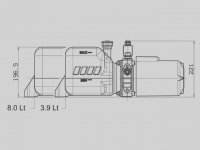 Elektrische pomp 12V,Hydraulisch met kunststof tank