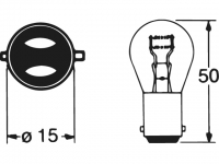 Gloeilamp dubbelpolig 12V/21-5W