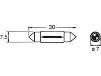 Gloeilamp staaf 12V/3W