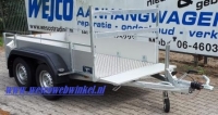 Tandemasser aluminium aanhangwagen met aluminium bodem 252x129 cm binnenwerks