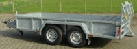 Minikraan aanhangwagen tandem 3500 kg uitvoering