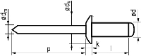 Blindklinknagel 5.0x21 mm